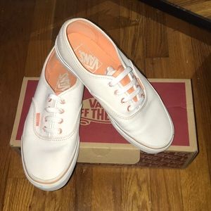 White and Orange Vans
